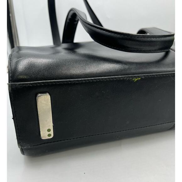 Knomo London Cholet Vintage Black leather 15"‎ laptop travel bag Tote  #F 729221 - Picture 7 of 12